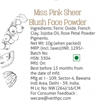 Miss Pink Sheer Blush Face Powder